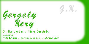 gergely mery business card
